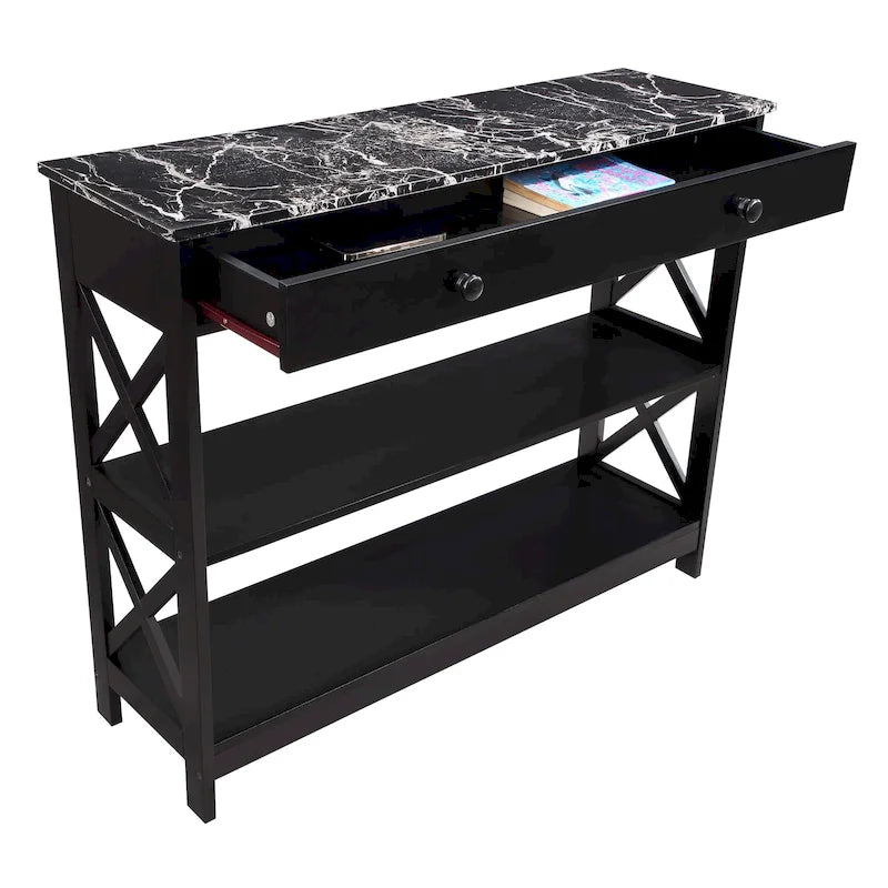 Convenience Concepts Tavolo Consolle Oxford a 1 Cassetto con Ripiani