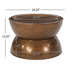 Tavolino da caffè Minkler Iron Hourglass di Christopher Knight Home