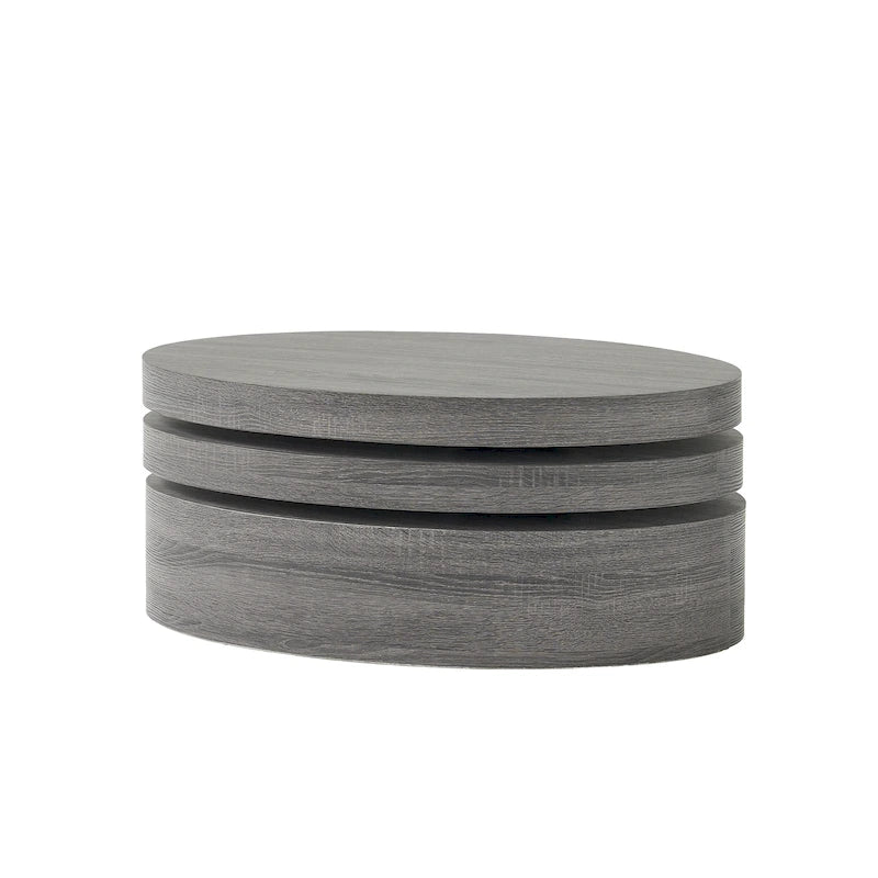 Tavolino da Caffè Ovale Carson Mod Girevole in Legno di Christopher Knight Home