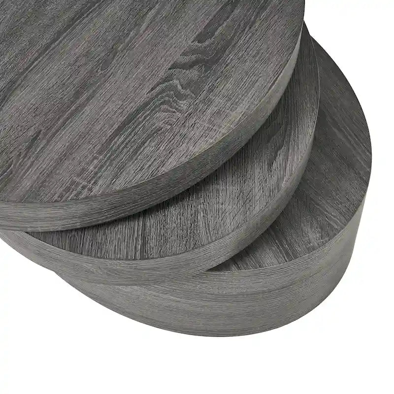 Tavolino da Caffè Ovale Carson Mod Girevole in Legno di Christopher Knight Home