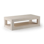 Table basse rectangulaire moderne avec étagère Plank and Beam