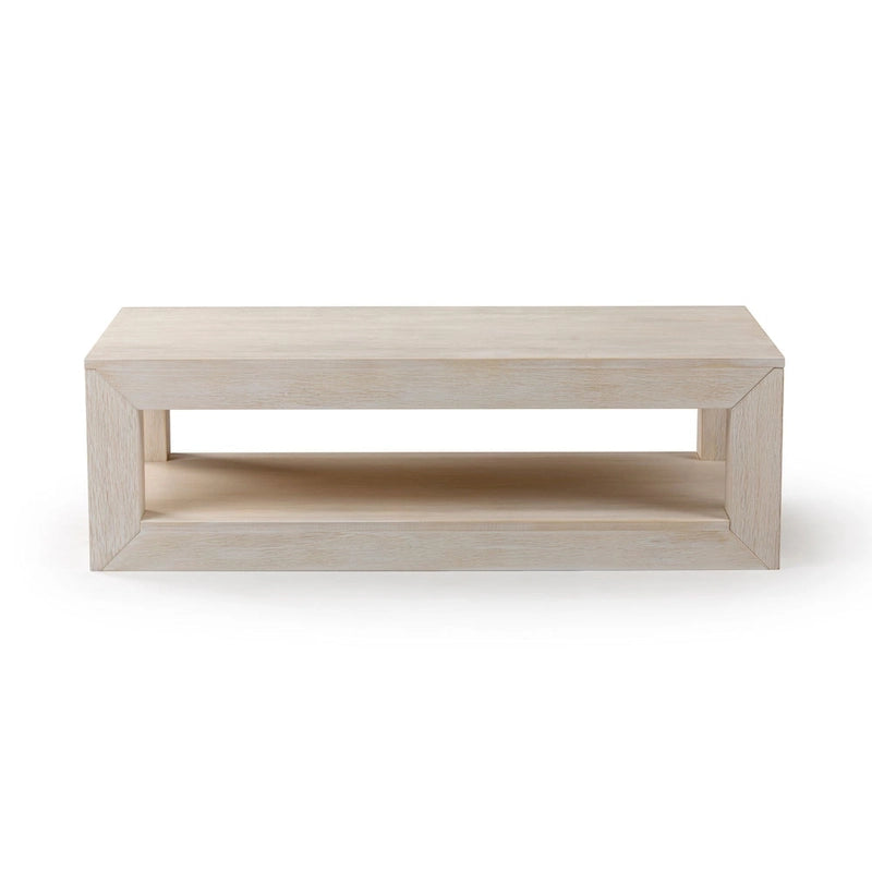 Table basse rectangulaire moderne avec étagère Plank and Beam