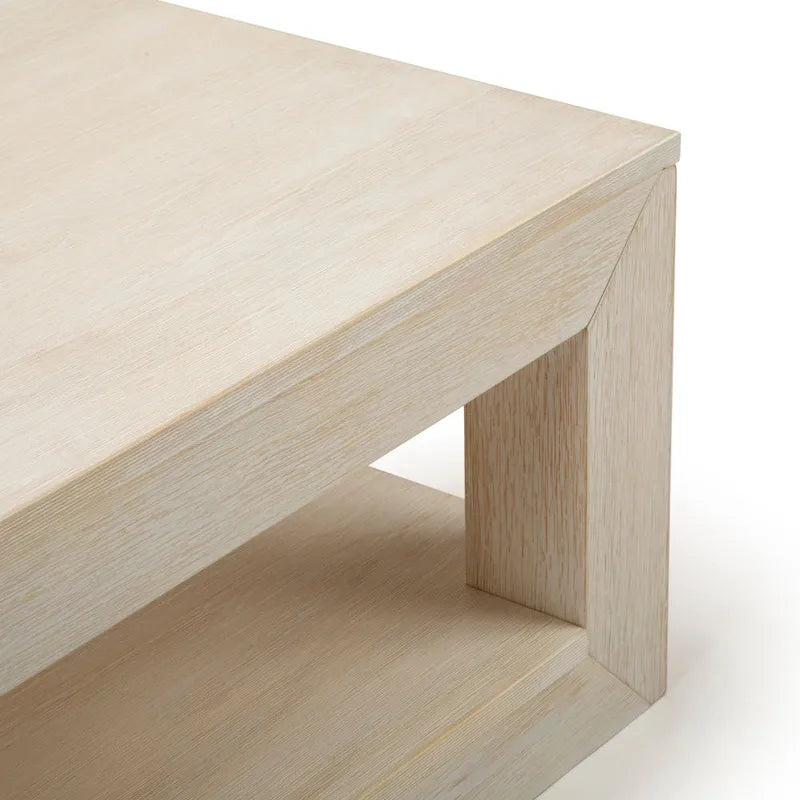 Table basse rectangulaire moderne avec étagère Plank and Beam