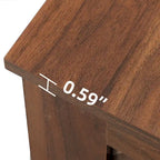 Table basse carrée en bois, style rustique moderne, avec rangement
