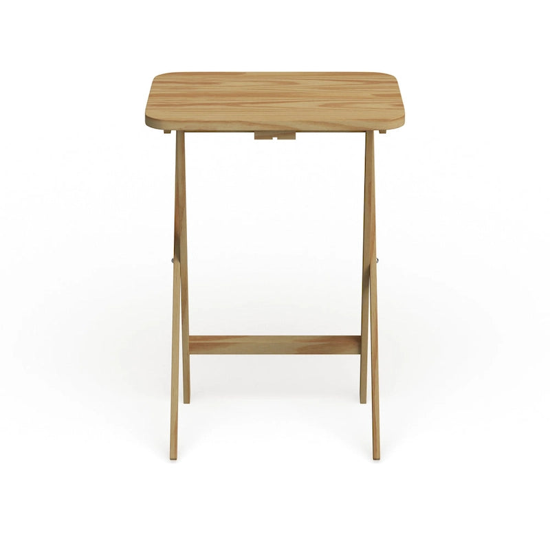 Set di 5 tavolini vassoio tradizionali in legno massello Laflin di Porch & Den