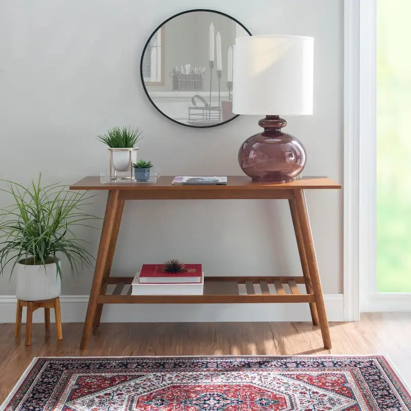 Table console Meade, style moderne du milieu du siècle