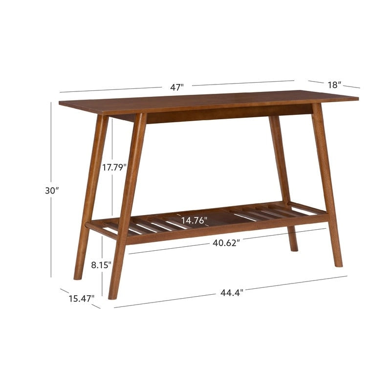 Table console Meade, style moderne du milieu du siècle
