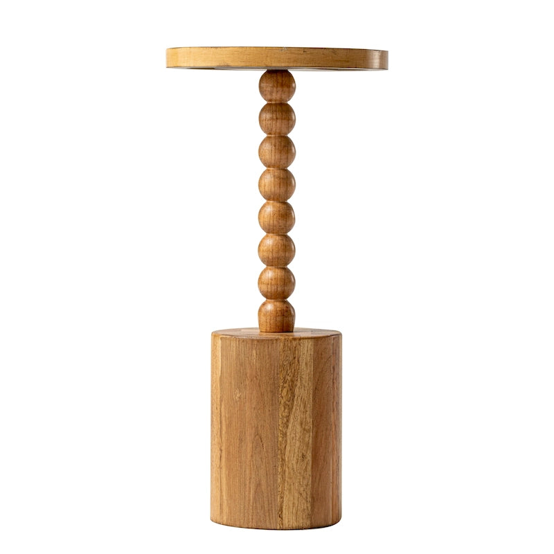 COZAYH Tavolino da Caffè Rotondo in Legno con Piedistallo, Tavolino Moderno con Base, Tavolino da Martini per Soggiorno e Camera da Letro con Spazi Piccoli