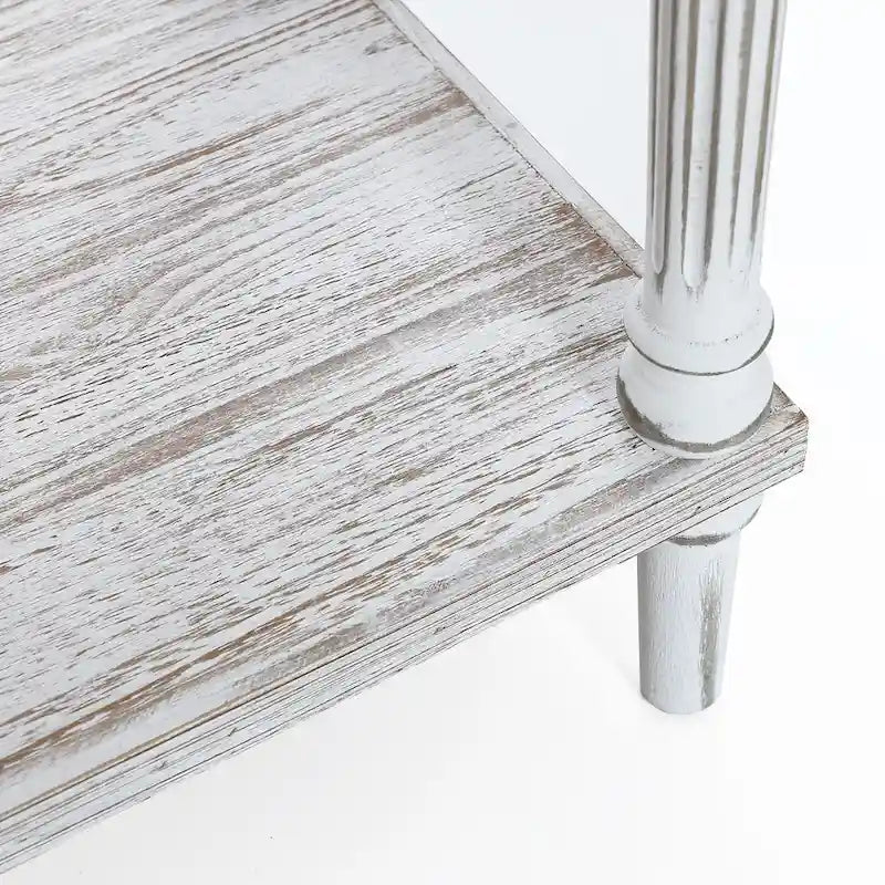 Tavolo Consolle a 3 Cassetti Stile Industriale in Legno Invecchiato e Metallo