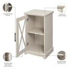 Tavolino Lennox Small Farmhouse con contenitore di Bush Furniture