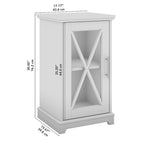 Tavolino Lennox Small Farmhouse con contenitore di Bush Furniture