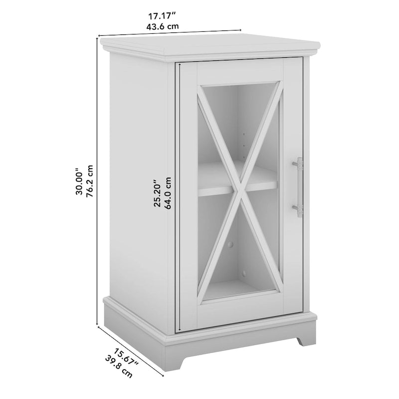 Tavolino Lennox Small Farmhouse con contenitore di Bush Furniture