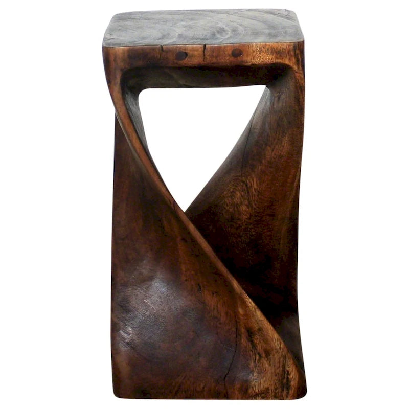 Sgabello Haussmann Original Wood Twist 10 X 10 X 18 pollici, olio color moka - 10 x 10 x 18