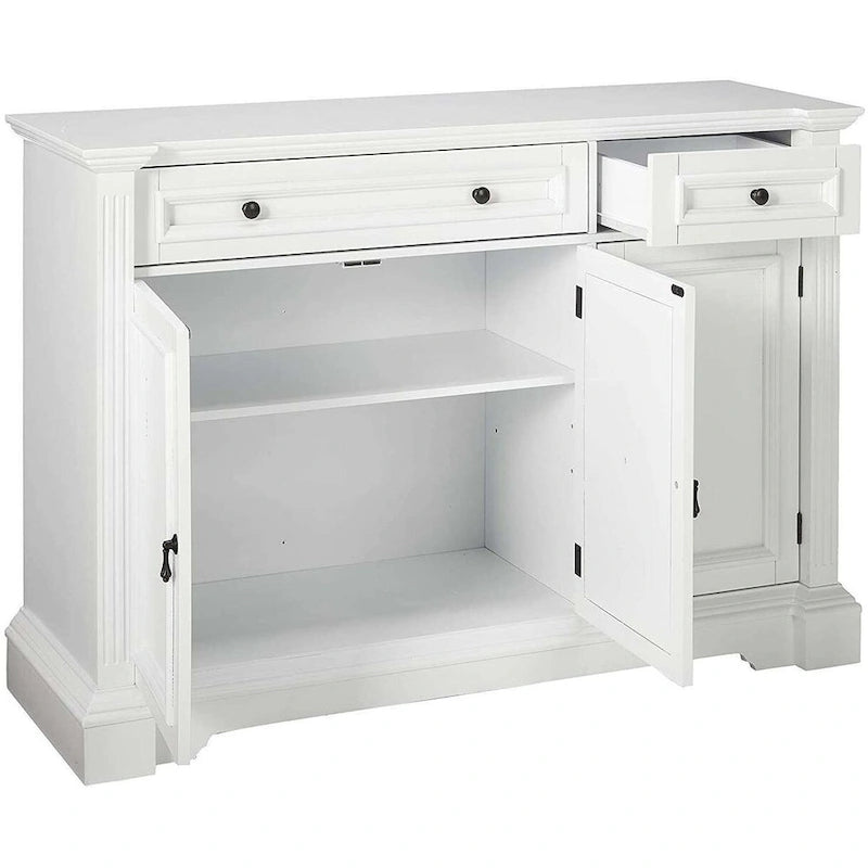 Credenza bianca con buffet a ribalta