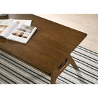Tavolino da caffè in legno Arona di Roundhill Furniture, stile moderno di metà secolo, con ripiano