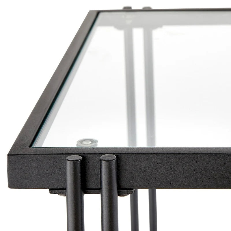 Tavolino con Struttura in Metallo e Vetro Folio Lifestorey