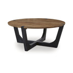 Signature Design by Ashley Hanneforth Table basse marron/noir - 111,76 cm (L) x 111,76 cm (P) x 48,26 cm (H)