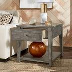 Tavolino con ripiano Coober Antique Grey Finish Grigio Cemento Fibra di iNSPIRE Q Modern