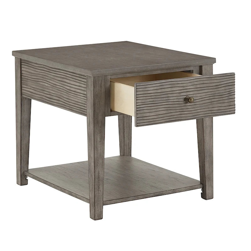 Tavolino con ripiano Coober Antique Grey Finish Grigio Cemento Fibra di iNSPIRE Q Modern