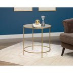 Int Lux Side Table Round Satin Gold