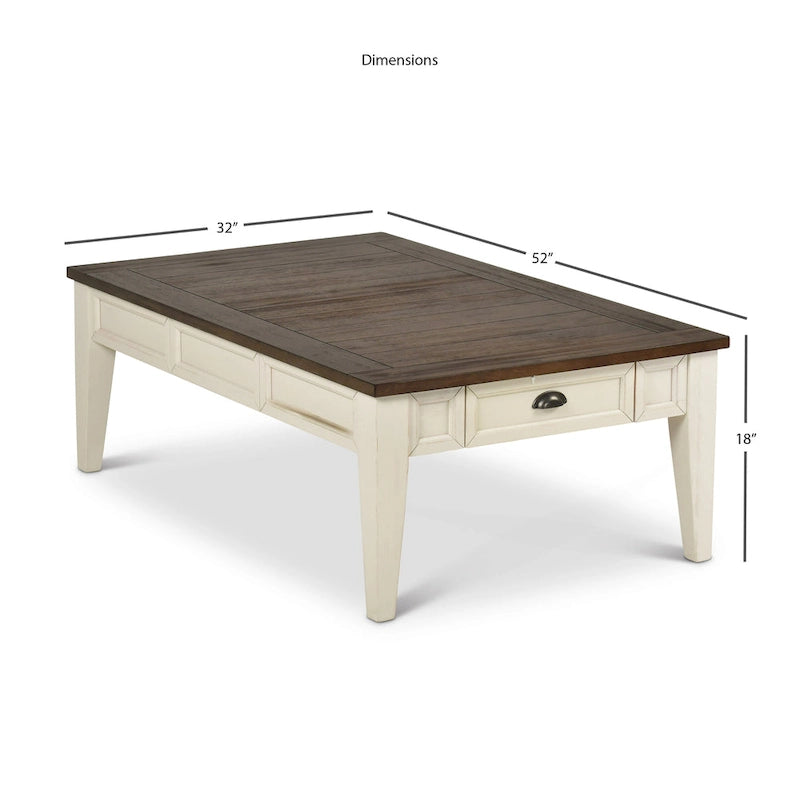 Steve Silver Cottonville Two Tone Coffee Table with Storage