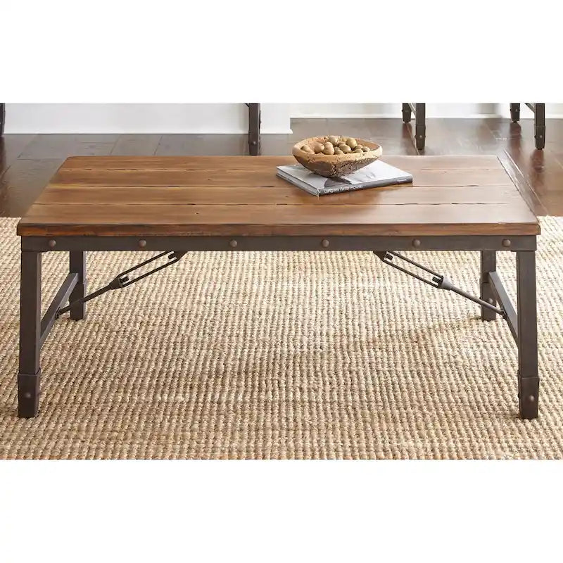Steve Silver Gatling Natural Industrial Coffee Table
