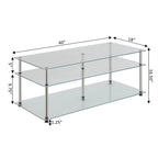 Convenience Concepts Designs2Go Classic Glass 3 Tier Coffee Table