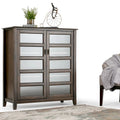 WYNDENHALL Portland Mobiletto contenitore di medie dimensioni, transizionale, in LEGNO MASSELLO, larghezza 40 pollici, colore marrone mogano - 40w x 16.9d x 44h