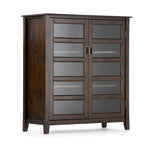WYNDENHALL Portland Mobiletto contenitore di medie dimensioni, transizionale, in LEGNO MASSELLO, larghezza 40 pollici, colore marrone mogano - 40w x 16.9d x 44h