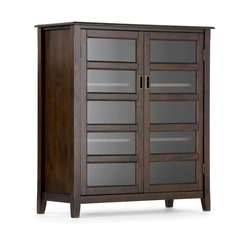 WYNDENHALL Portland Mobiletto contenitore di medie dimensioni, transizionale, in LEGNO MASSELLO, larghezza 40 pollici, colore marrone mogano - 40w x 16.9d x 44h