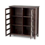 WYNDENHALL Portland Mobiletto contenitore di medie dimensioni, transizionale, in LEGNO MASSELLO, larghezza 40 pollici, colore marrone mogano - 40w x 16.9d x 44h
