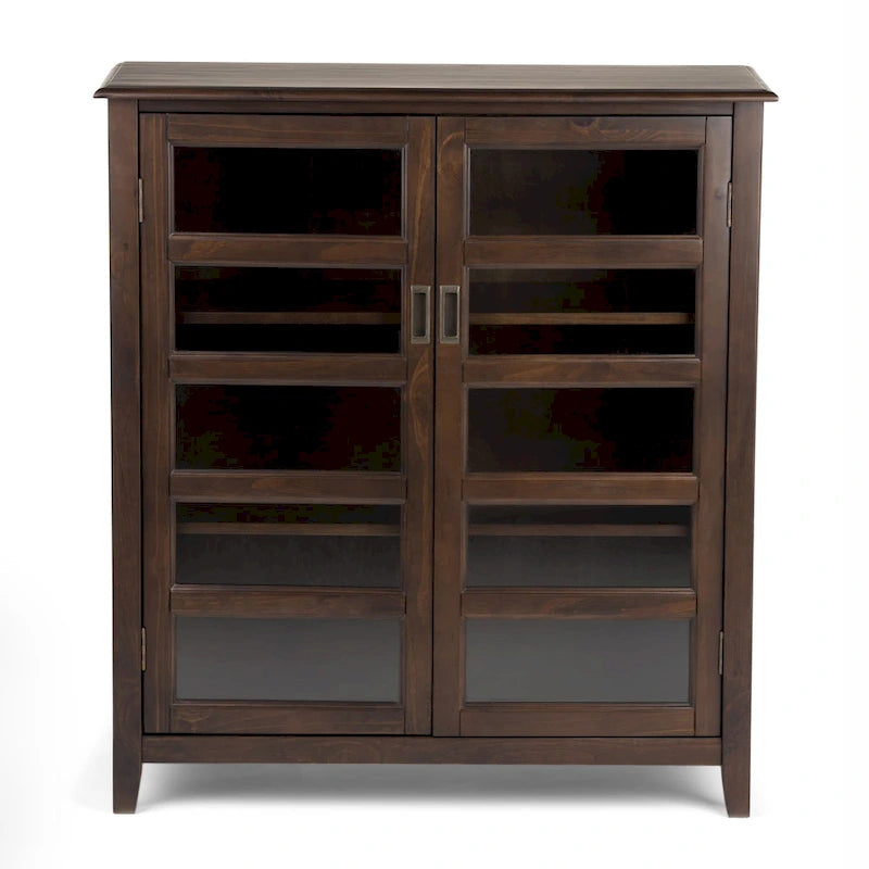 WYNDENHALL Portland Mobiletto contenitore di medie dimensioni, transizionale, in LEGNO MASSELLO, larghezza 40 pollici, colore marrone mogano - 40w x 16.9d x 44h