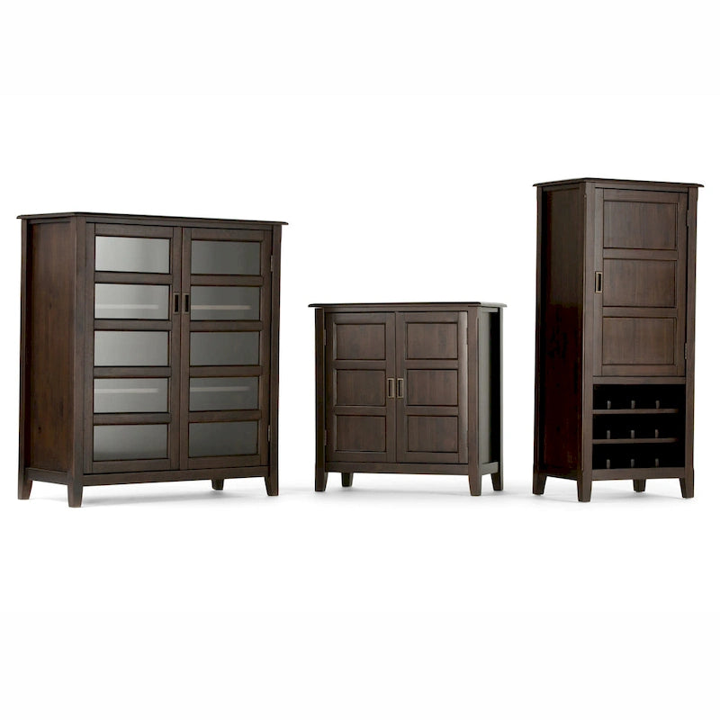WYNDENHALL Portland Mobiletto contenitore di medie dimensioni, transizionale, in LEGNO MASSELLO, larghezza 40 pollici, colore marrone mogano - 40w x 16.9d x 44h