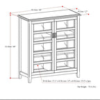 WYNDENHALL Portland Mobiletto contenitore di medie dimensioni, transizionale, in LEGNO MASSELLO, larghezza 40 pollici, colore marrone mogano - 40w x 16.9d x 44h