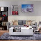 Tavolino da caffè contemporaneo bianco a 3 ripiani Zace da 47 pollici di Furniture of America