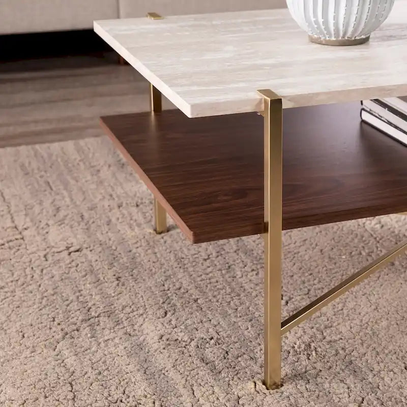 Table basse rectangulaire Aldea avec rangement SEI Furniture