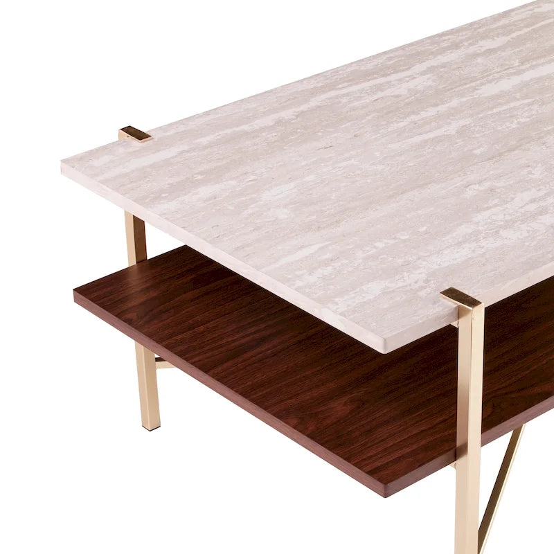 Table basse rectangulaire Aldea avec rangement SEI Furniture