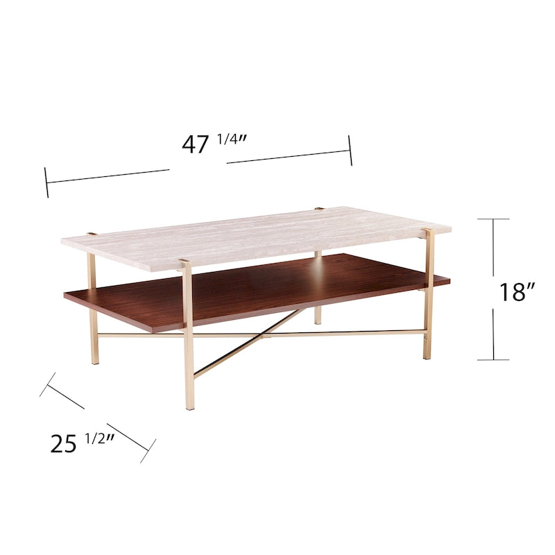 Table basse rectangulaire Aldea avec rangement SEI Furniture