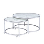 Steve Silver Realm Round 2 Piece Nesting Coffee Table