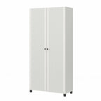 Avenue Greene Baldwin Armoire de rangement à 2 portes cannelées, largeur 36 po, blanc