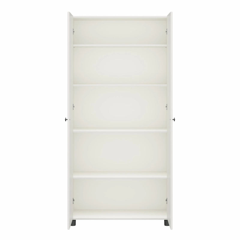 Avenue Greene Baldwin Armoire de rangement à 2 portes cannelées, largeur 36 po, blanc