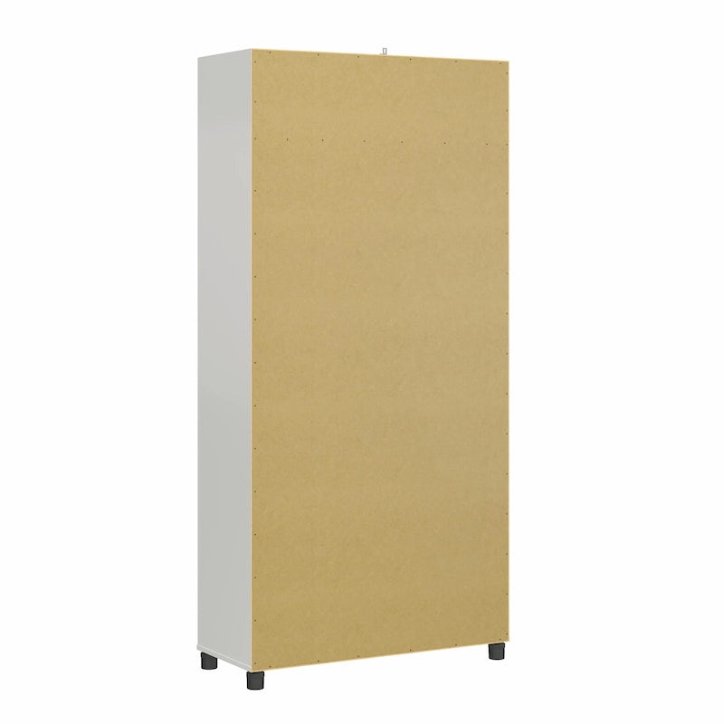 Avenue Greene Baldwin Armoire de rangement à 2 portes cannelées, largeur 36 po, blanc