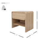 Table d'appoint/de bout Delmare KD avec 1 tiroir