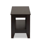 Tavolino da caffè rettangolare moderno Leerdam in legno con finitura wengé Copper Grove