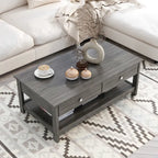 Tavolino da caffè Aranda Rustic Grey da 43 pollici in legno con 1 ripiano di Furniture of America