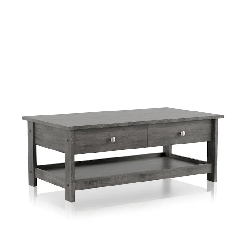 Tavolino da caffè Aranda Rustic Grey da 43 pollici in legno con 1 ripiano di Furniture of America
