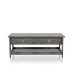 Tavolino da caffè Aranda Rustic Grey da 43 pollici in legno con 1 ripiano di Furniture of America