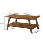 Tavolino da caffè con ripiano in legno in stile moderno di metà secolo Roundhill Furniture Metz