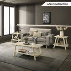 Tavolino da caffè con ripiano in legno in stile moderno di metà secolo Roundhill Furniture Metz