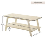 Tavolino da caffè con ripiano in legno in stile moderno di metà secolo Roundhill Furniture Metz
